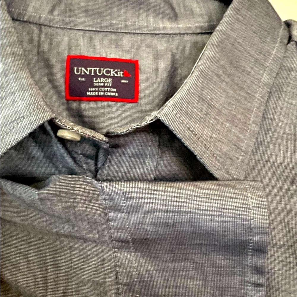 UNTUCKit Button up - sliver/ gray